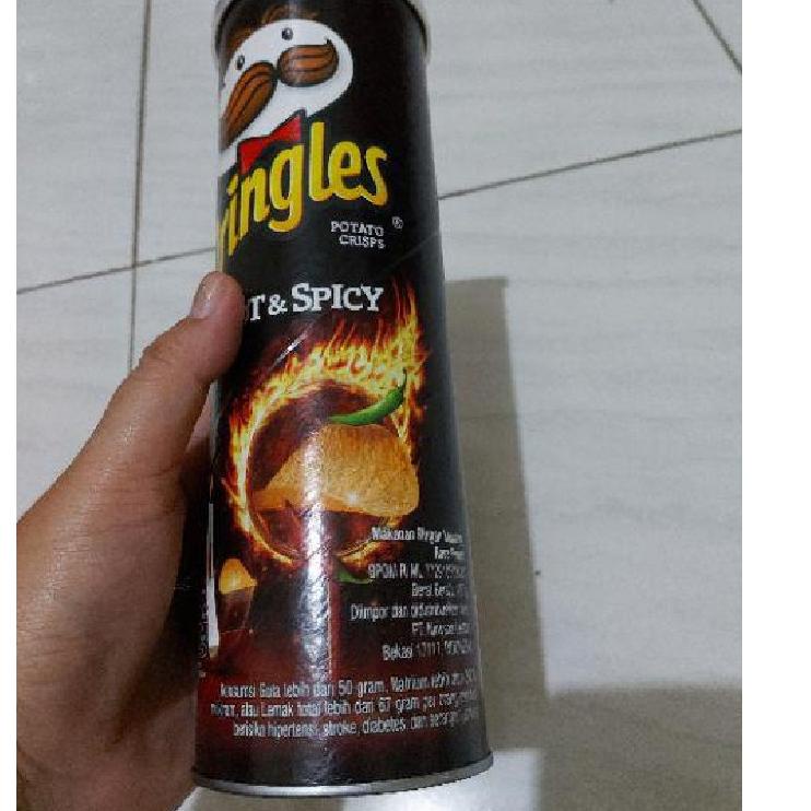 

☄ PRINGLES POTATO HOT N SPICY 107 GR / SNACK KERIPIK KENTANG PEDAS ♜