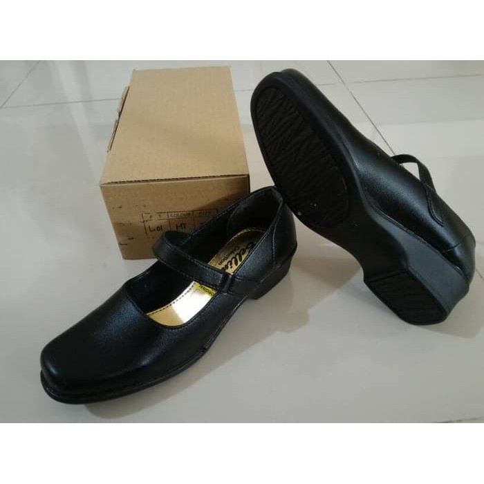 MT Belina - sepatu kerja/guru wanita pantofel hitam/sepatu paskibra hitam