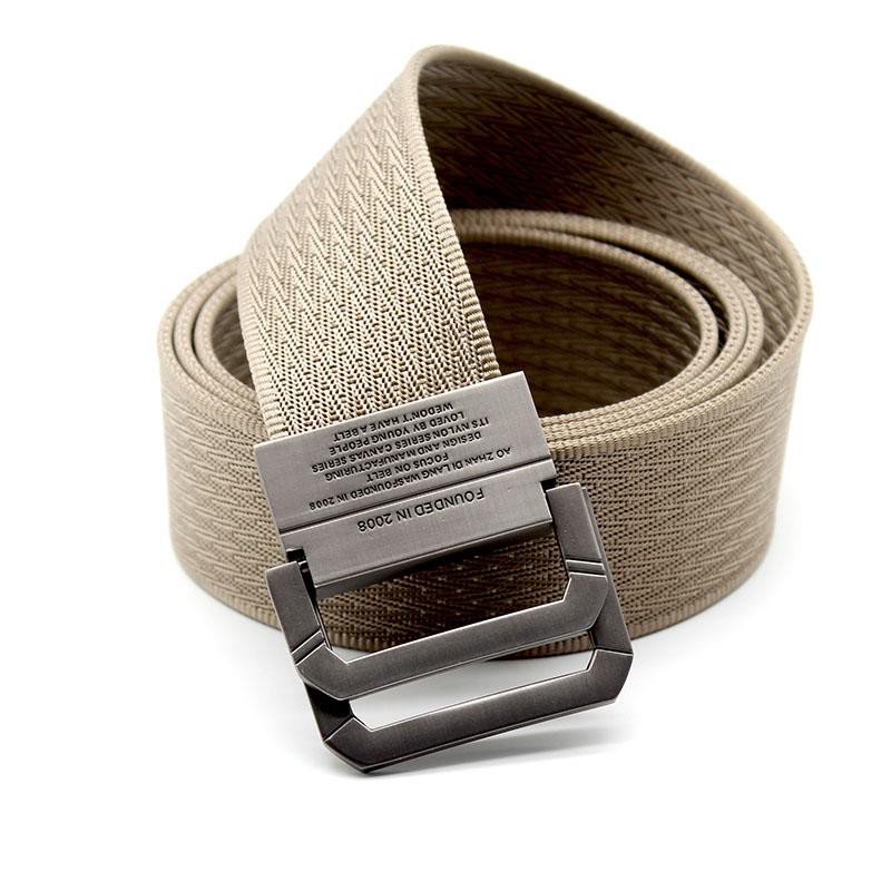 (MAINANKYU)  Rhodey Craftman/Insistence Tali Ikat Pinggang Pria Canvas Buckle Belt