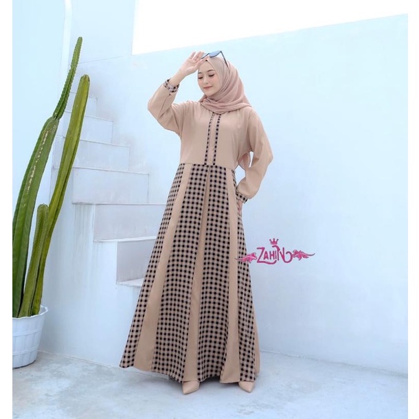DRESS QIARA ORI ZAHIN GAMIS QIARA COMBI KOTAK GAMIS ZAHIN QIARA DRESS MUSLIMAH GAMIS WANITA TERBARU