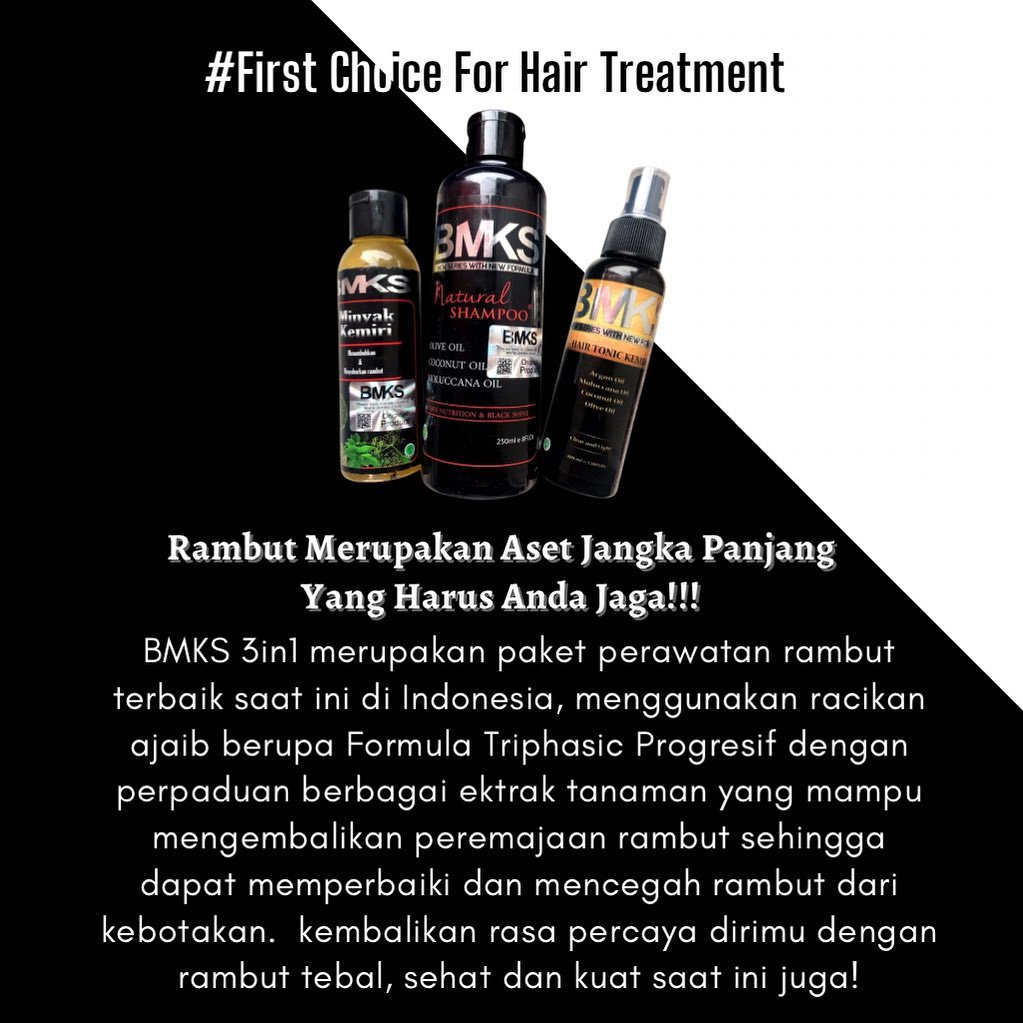 BMKS HAIR TONIC KEMIRI PENUMBUH RAMBUT PERAWATAN RAMBUT KERATIN HAIR TREATMENT RAMBUT RUSAK RONTOK