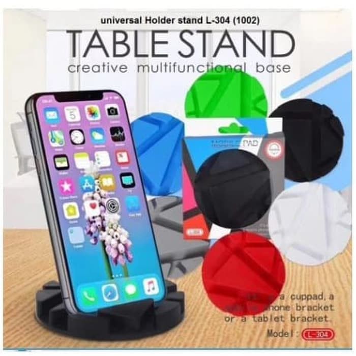 Phone Holder Stand Meja Model Bulat Fit All Size