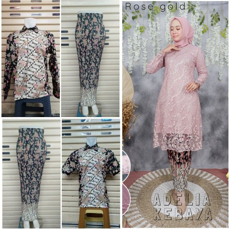 IndahKebaya | COUPLE KEBAYA TUNIK TILLE DAN KEMEJA BATIK PRIA MURAH / COUPLE KONDANGAN TERBARU