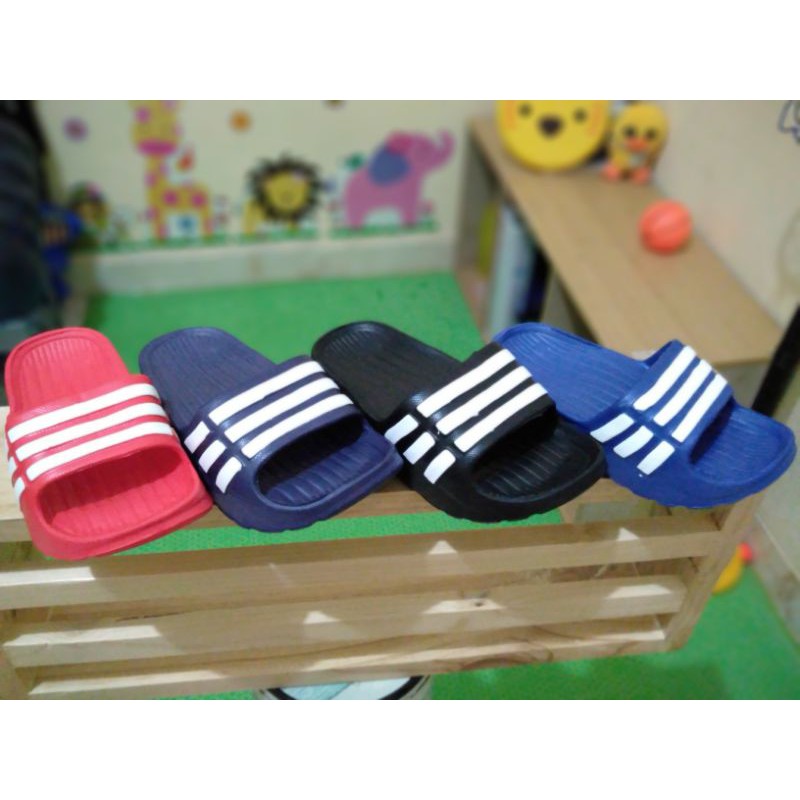 [PIKU] Sandal anak laki-laki MOTIF ADIDAS, sendal selop, sporty