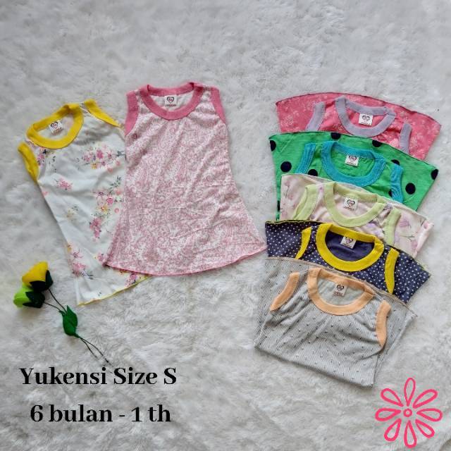 Daster Anak Bayi Yukensi 0-5 Tahun / Baju Bayi Perempuan Dress Kutung Kutang-2