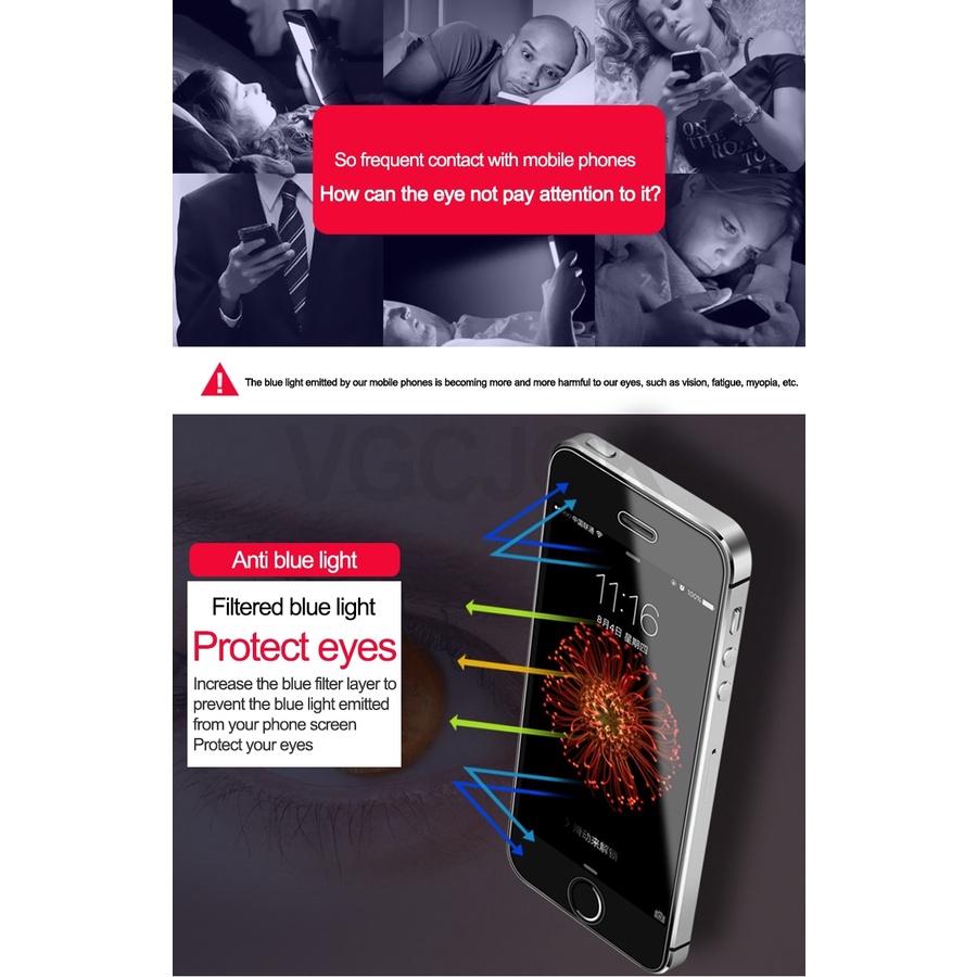 Pelindung Layar Tempered Glass 9H Untuk iPhone 5 6 6s 7 8 Plus X XS Max XR 11 12 Pro Max SE 2020 2022 SE3