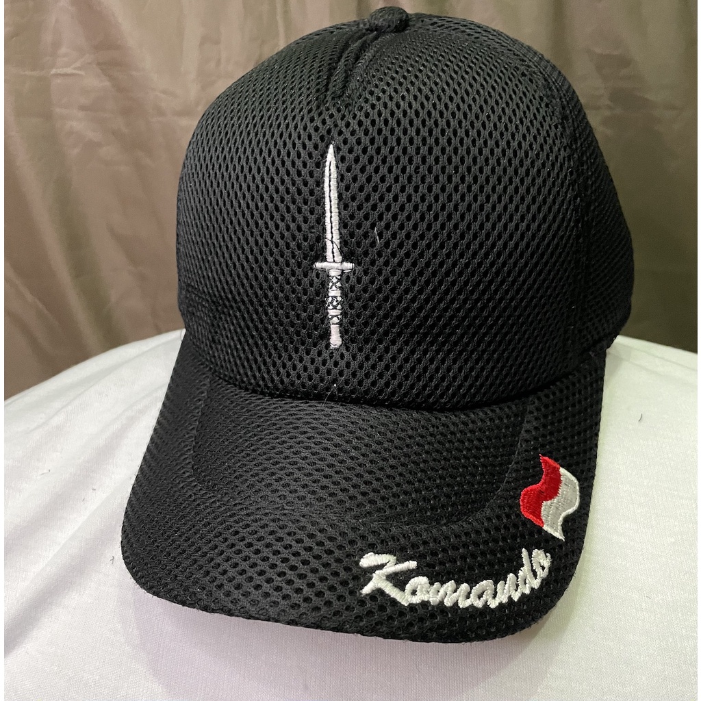 Topi Jaring Komando - Topi Komando - Topi Jaring - Topi Hitam