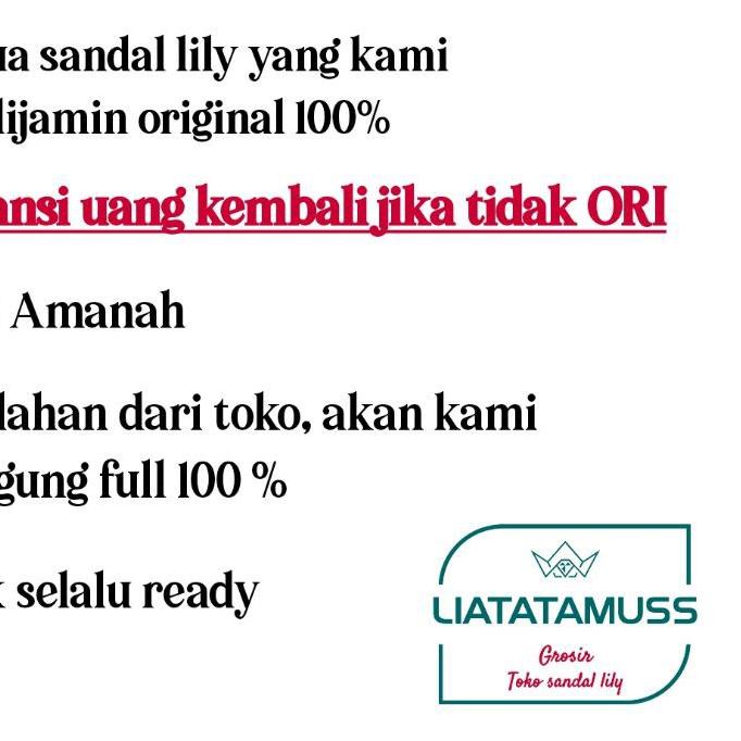 ✮ sandal Lily 1340 ORIGINAL- sandal jadul - sandal pria - sendal lily jadul - sandal selop ♞