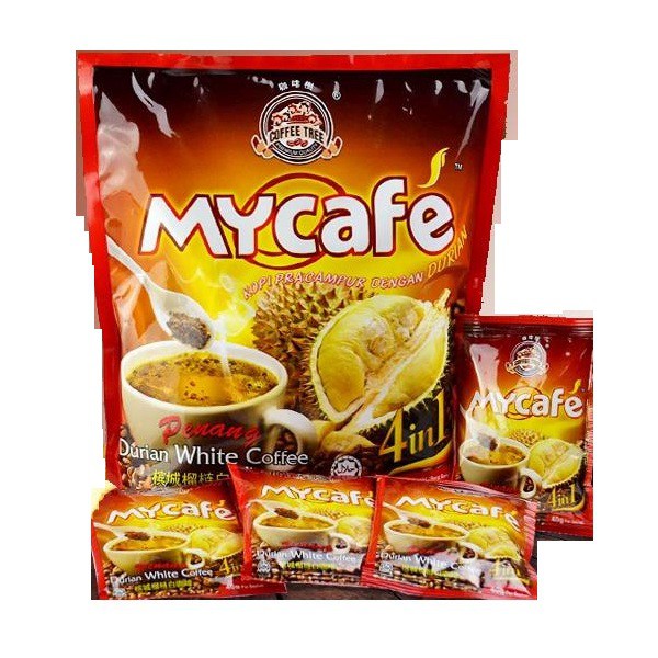 

Mycafe Penang 4in1 Durian White Coffee Minuman Kopi Instan [Isi 15 Sachet @40 g]