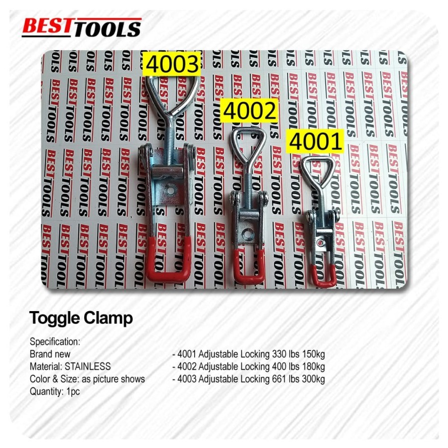 TOGGLE CLAMP 4003 Adjustable Toggle latch clamp 660Lb klem togel pintu box lemari