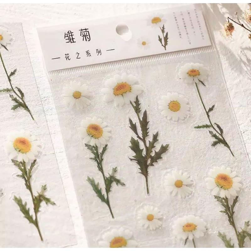 Sticker transparant Daisy untuk scrapbook/jurnaling