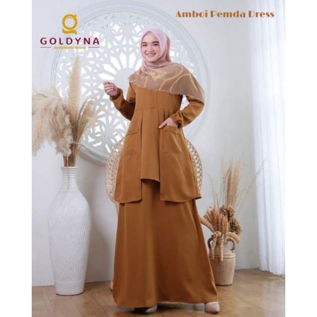 Amboi Pemda Dress by GOLDYNA | Baju Dinas Muslimah