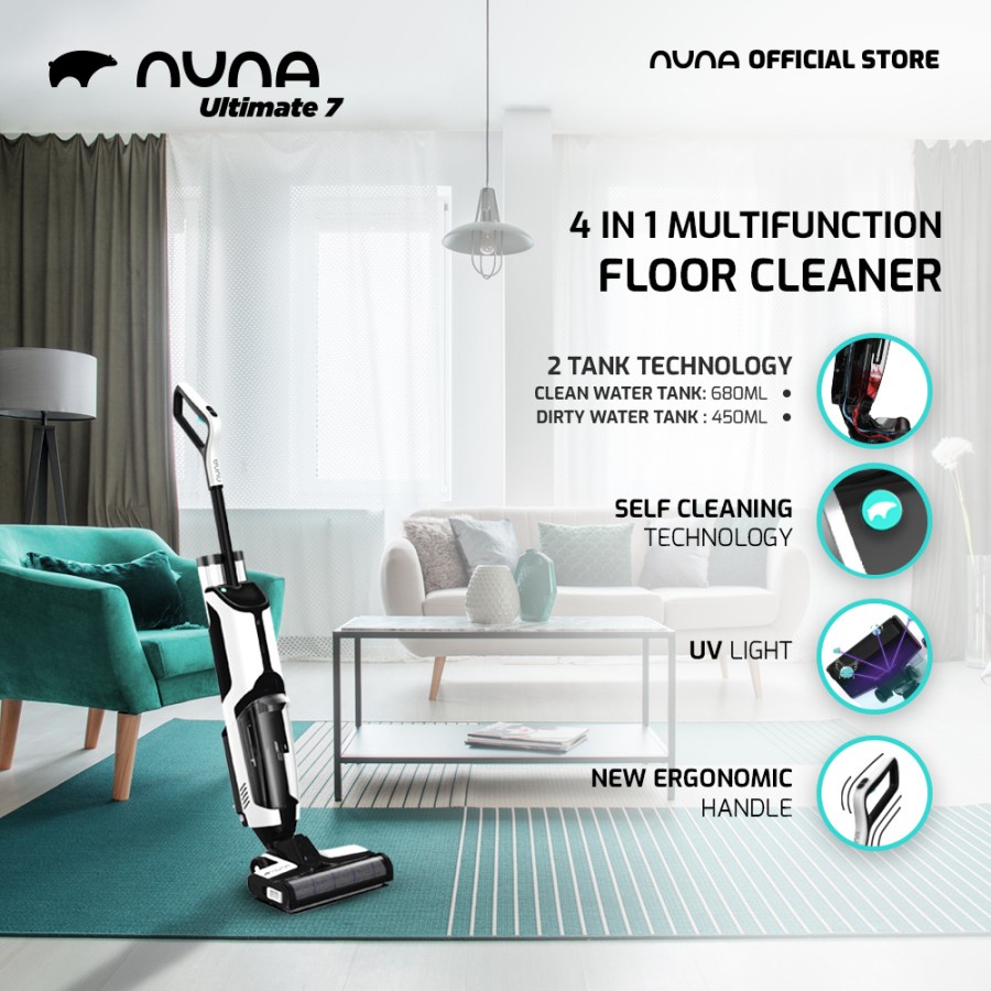 NUNA Ultimate 7 4in1 Wet Dry Vacuum Cleaner Handheld Floor Washer