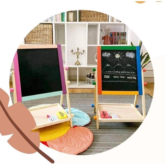 

ONSALE Papan Tulis 2 in 1 Menkay Whiteboard Blackboard