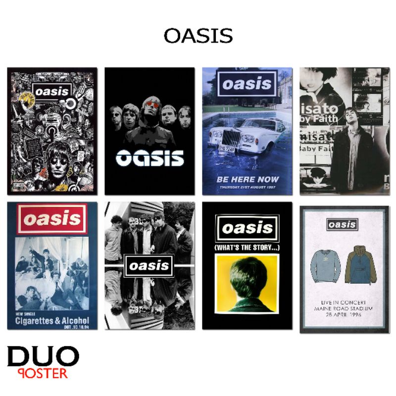 ( 8pcs ) Poster Dinding Oasis Poster Aesthetic Oasis