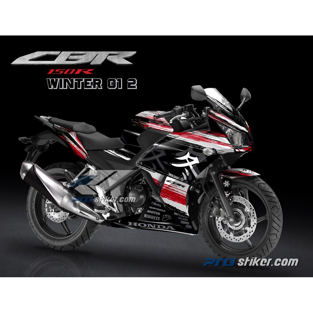 Decal Striping Honda CBR 150 R K45 Hitam Desain WINTER Racing Livery Full Body Sticker Cutting Shopee Indonesia