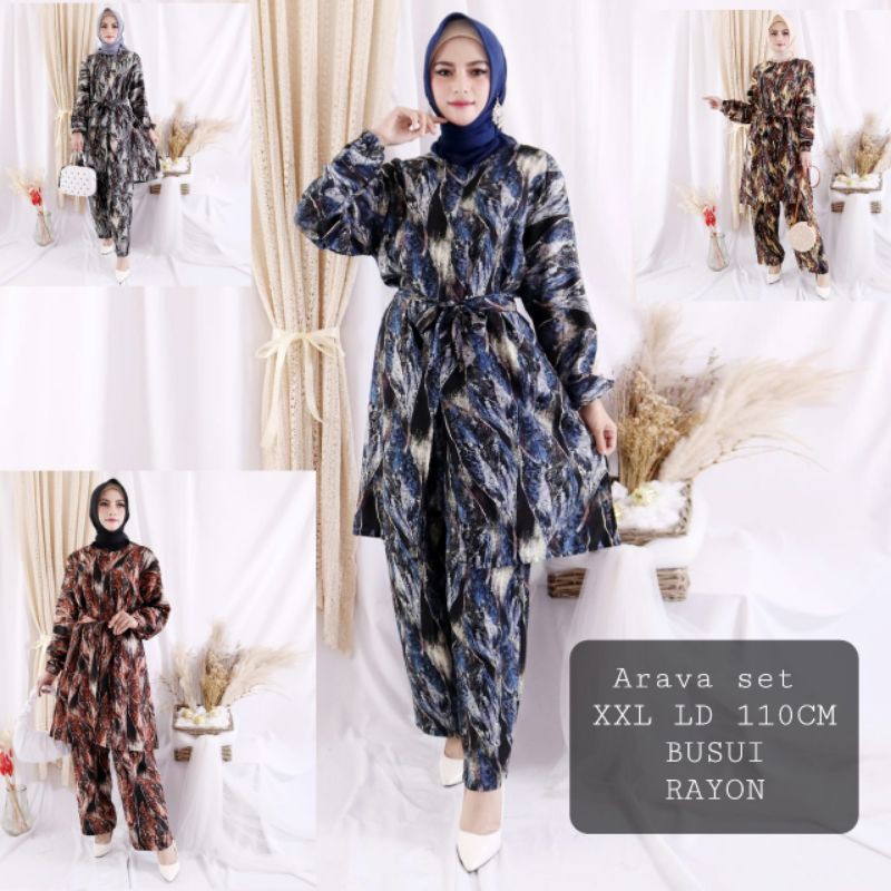 JOSJOLI_STORE/Stelan PP Arava, Dersi dan Cerisa/Stelan Rayon Wanita Dewasa XXL