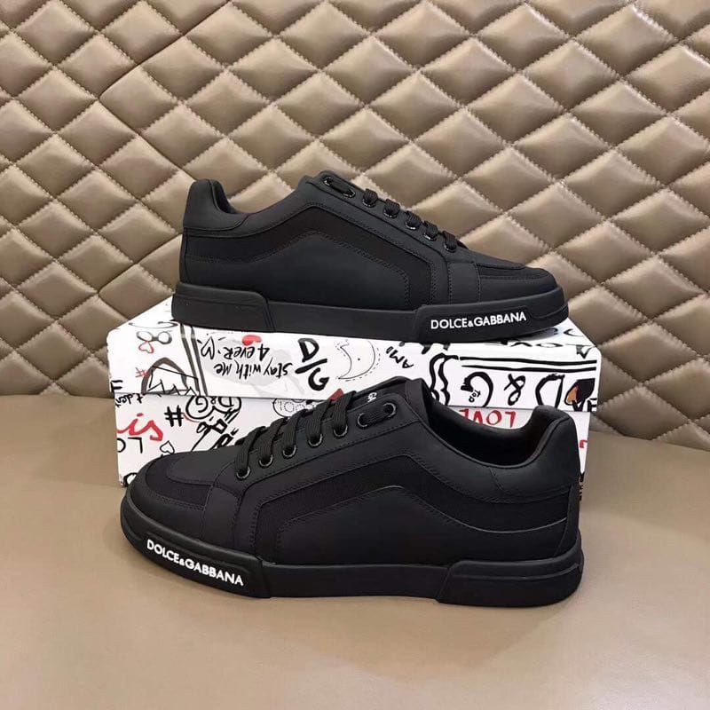 sepatu dolce gabbana sneaker mirror quality D&amp;G shoes hitam kets