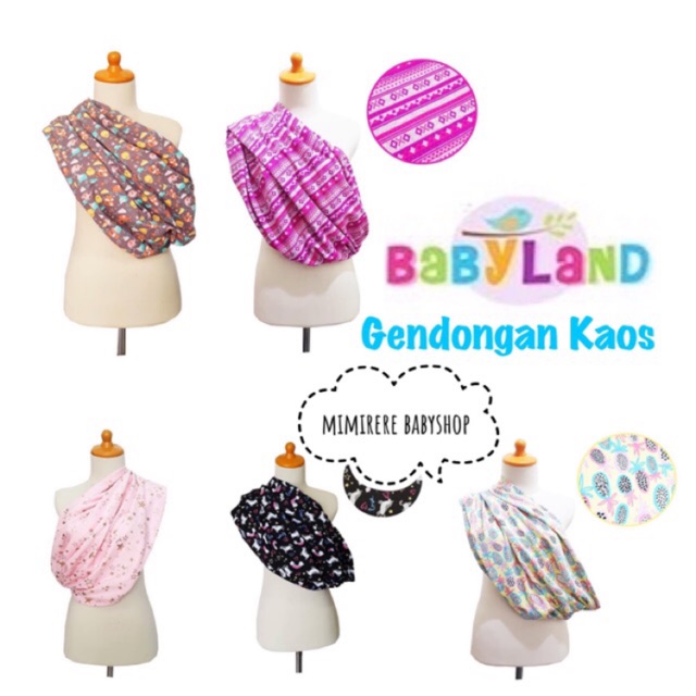 Simple Sling Geos Babyland / Gendongan Kaos Babyland