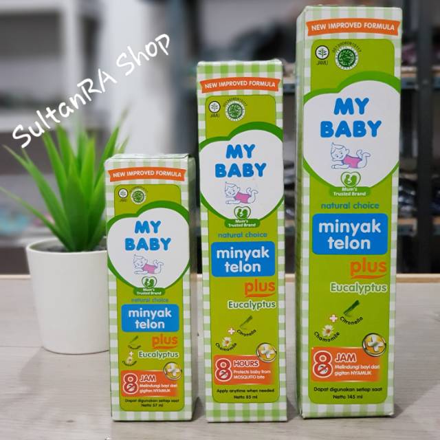 MY BABY Minyak Telon Plus Eucalyptus Lavender 150ml, 90ml, 60ml, 30ml | 8 Jam | 12 Jam Telon Anak / Bayi / Balita