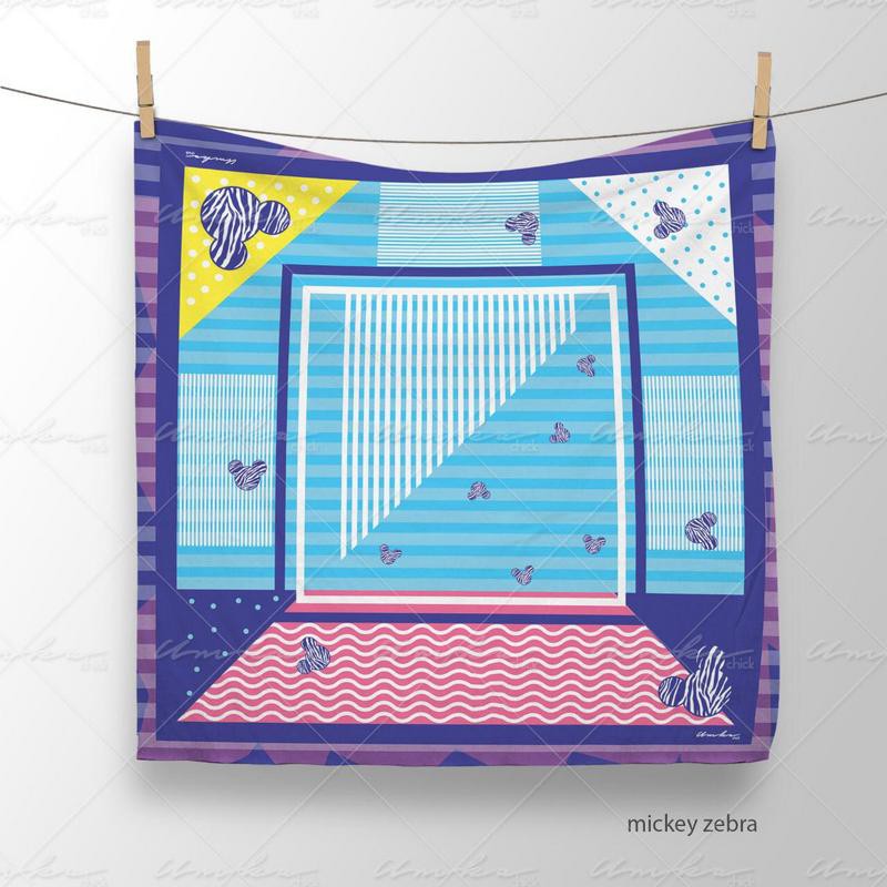 Umkachick Motif Mickey Zebra Hijab Jilbab Voal Scarf Scarves Kerudung Premium Murah High Quality