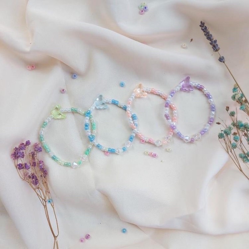 [Gomie Bere] FREE RING Butterfly Edition - Handmade Beads Bracelet