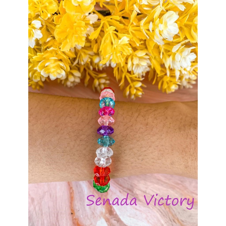 Senada Victory Gelang Kristal Warna Warni Gelang Anak Aksesoris Wanita SGK02