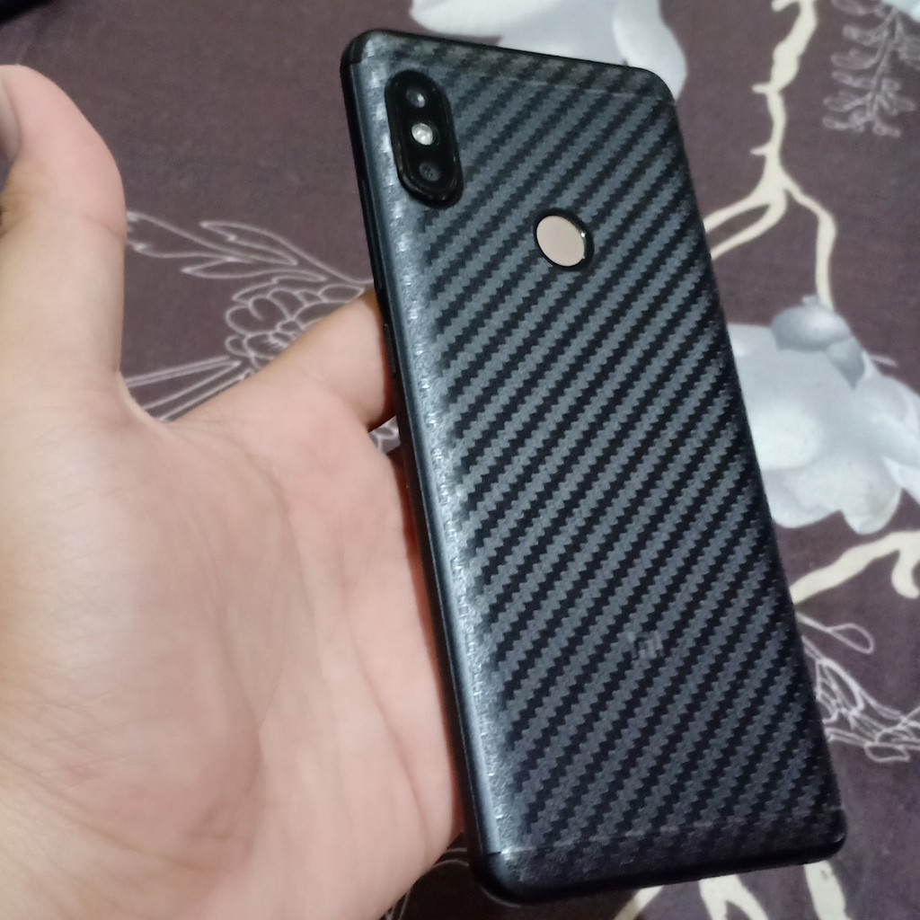 Garskin Skin Motif Tekstur Carbon Xiaomi Redmi Note 7 Pro