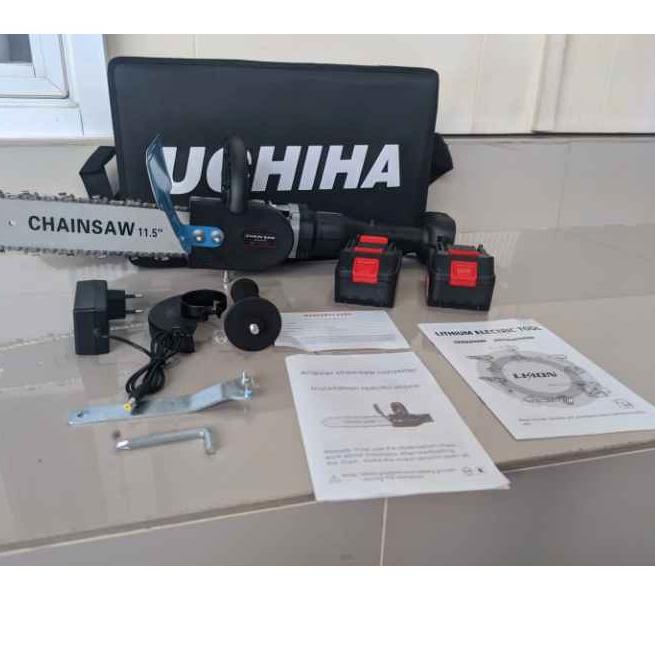 (PROMO HEV59) mesin gerinda baterai tanpa kabel cordless chain saw mini senso uciha uchiha original 
