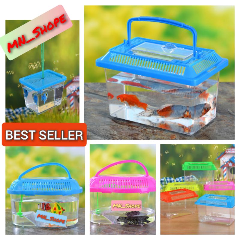 Aquarium Akuarium mini cupang guppy hias mika kura kura ikan hamster