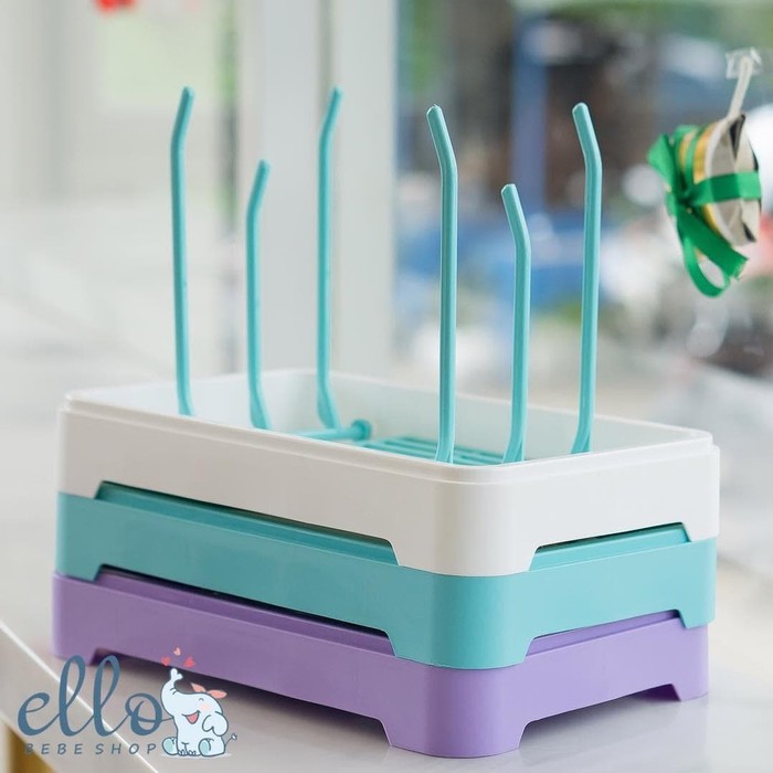 rak pengering botol Little Baby Full Set Drying Rack ( dengan tutup )