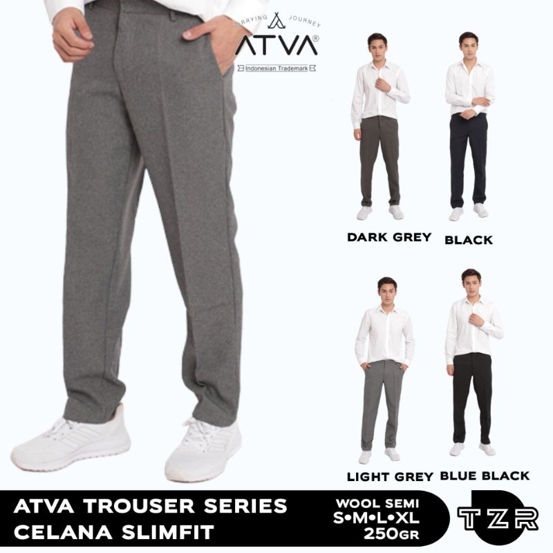 ATVA WOOL TROUSER CELANA SLIMFIT MEN