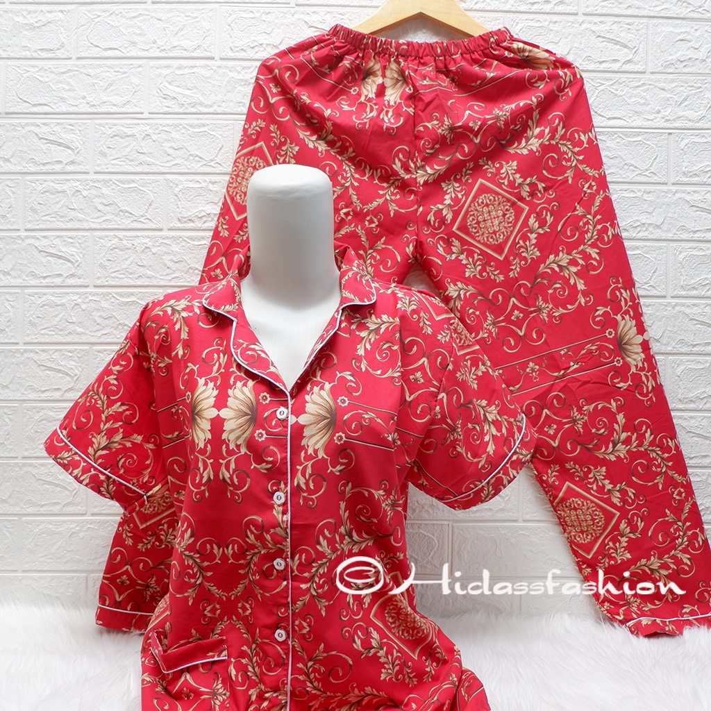 Baju Tidur Piyama Dewasa Setelan Jumbo Size  XXL LD 120-CPXXL SULTAN 1 RED