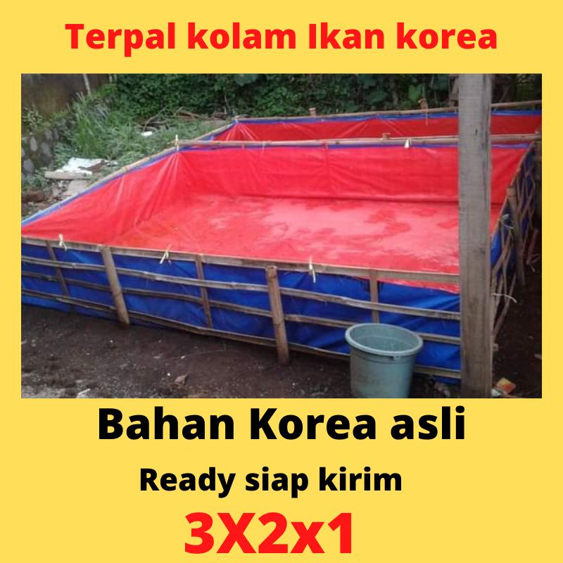 TERPAL KOLAM IKAN 3x2x1 A15 A12 A10 A8 A5 KOREA KOI NILA LELE CUPANG