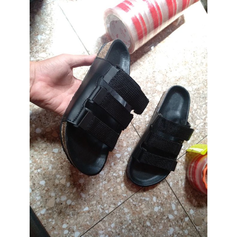 Ukuran 39-46 Sandal Pria Korea Fashion Ulzzang Sandalhitam Roma Musim Panas Kasual Nyaman Sandalpria