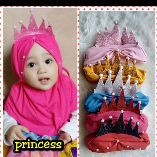Hijab / jilbab anak bayi mahkota princess