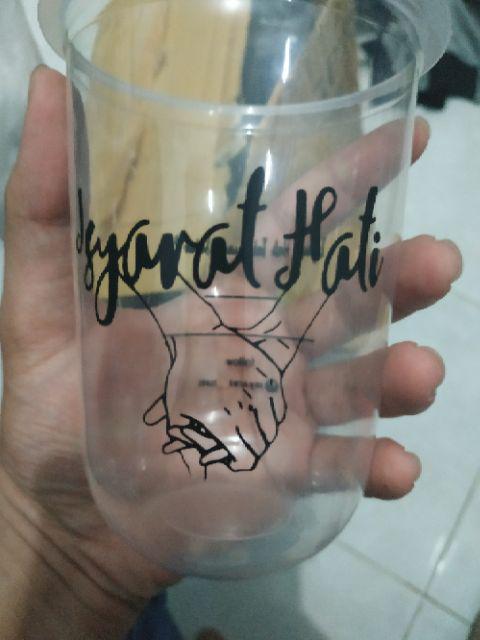 Cup Oval Cetak Sablon 14oz / 16oz Per 1.000 Pcs