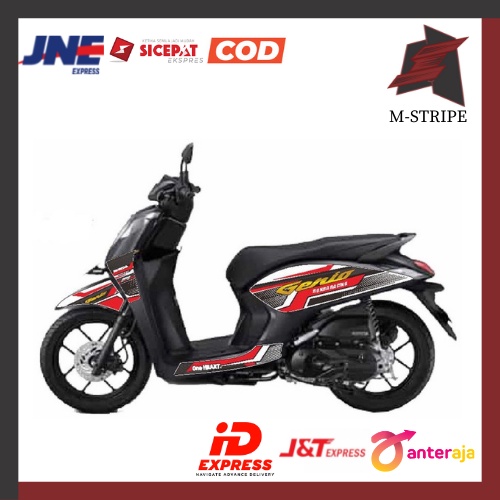 DECAL MOTOR GENIO / SRIPING GENIO / PART GENIO / STICKER MOTOR VARIASI GENIO