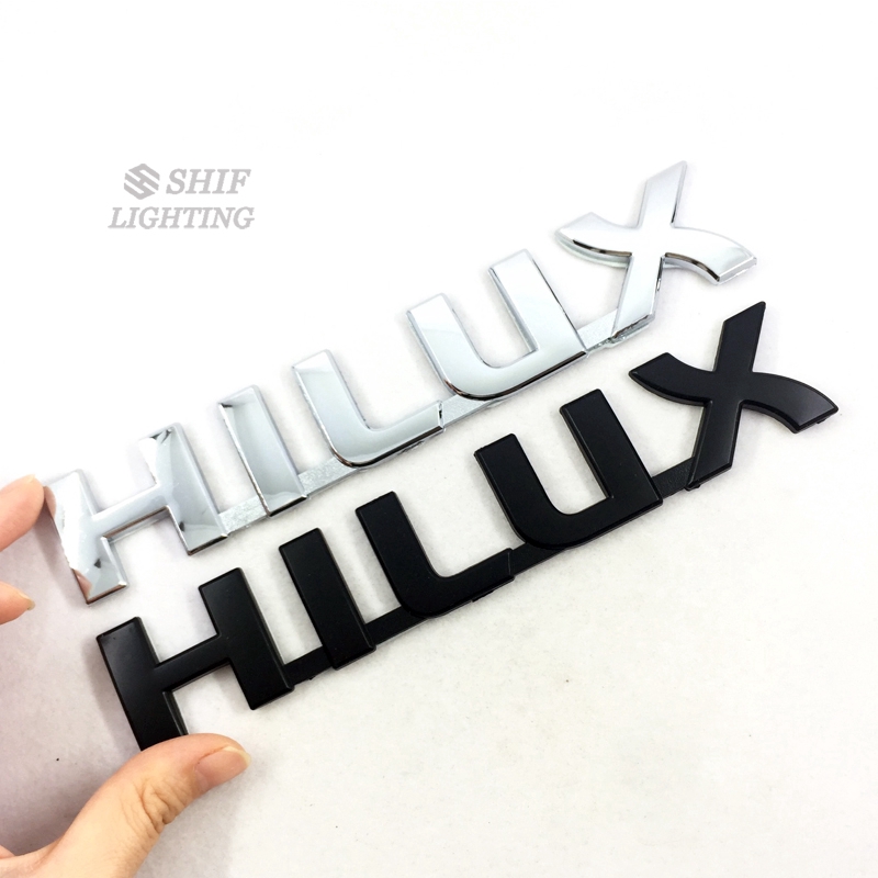 1pc Stiker Emblem Logo HILUX Bahan ABS Krom Untuk Bagasi Belakang Mobil Toyota