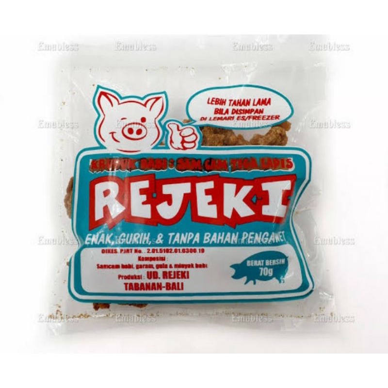 

Kerupuk Babi Samcan 3 Lapis REJEKI 70gr