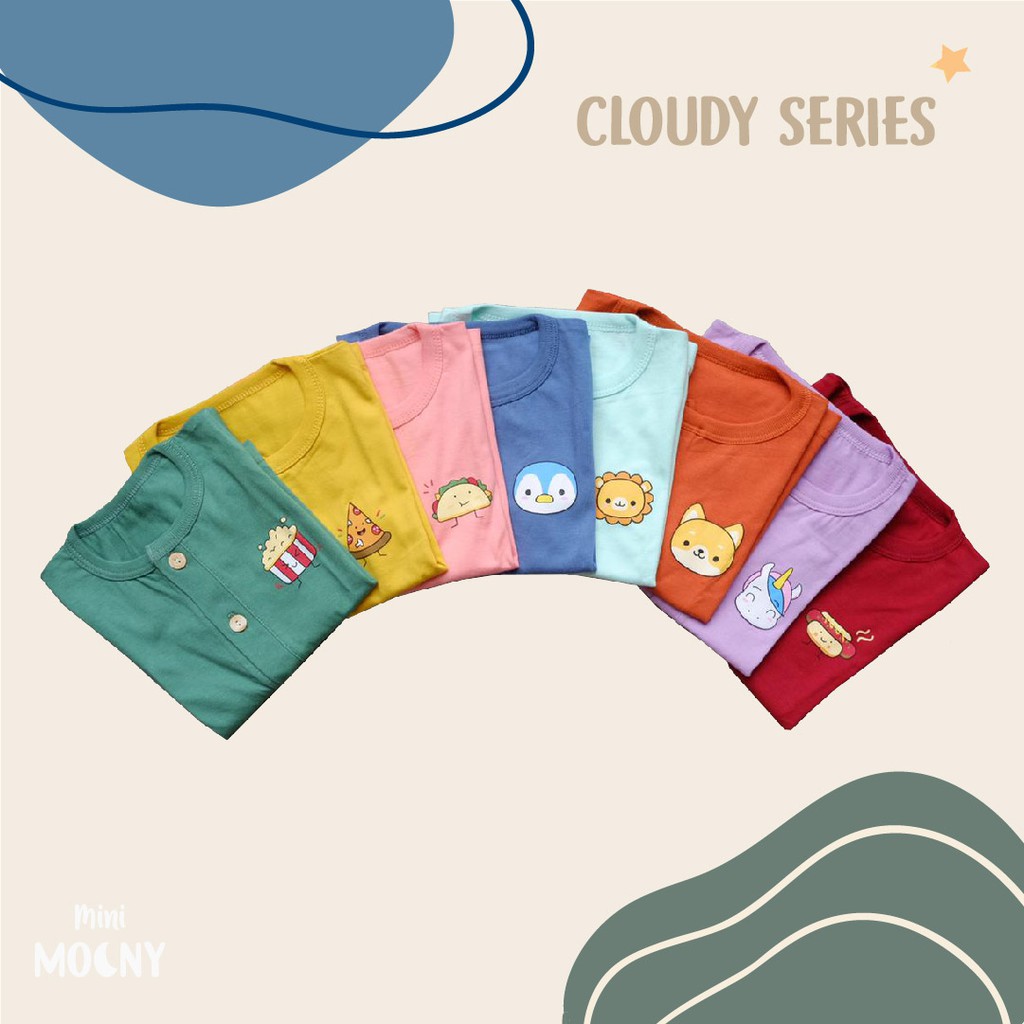 Mini Moony Button Set Cloudy Series