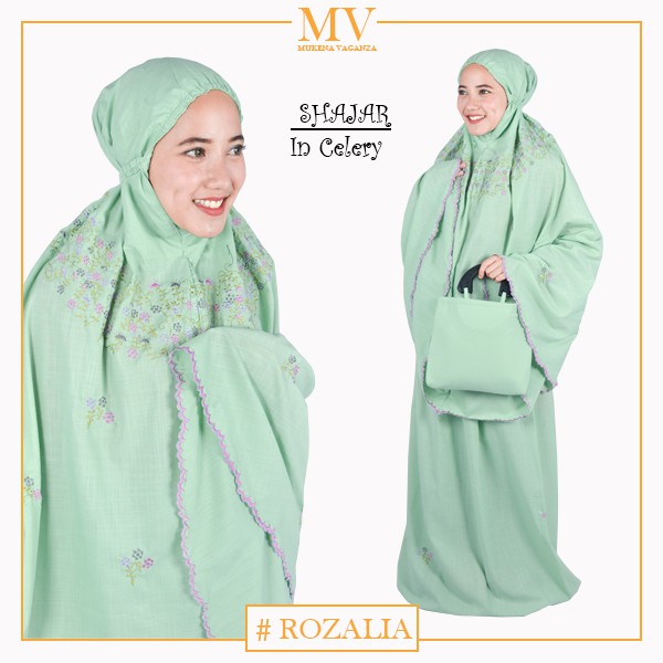 Mukena katun super bordir Shajar By Rozalia