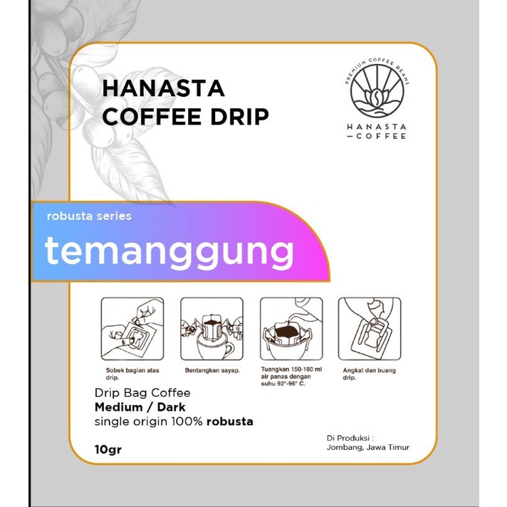 

KOPI HITAM TEMANGGUNG (Drip Bag Coffe) Robusta Series 10gr