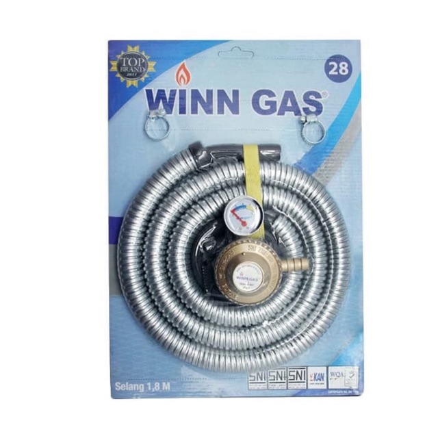 Gas paket / selang kompor Gas + Regulator win gas