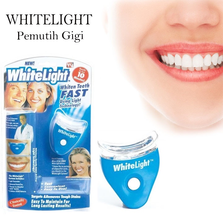 Hope Store - White Light Pemutih Gigi WhiteLight Whitening Teeth / Alat Pemutih Gigi Perawatan Pembersih Gigi  Kuning Whitening Teeth