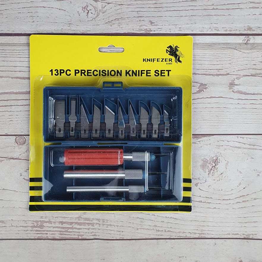 

HARGA GROSIR Set Pisau Ukir Seni 13 in 1 Crafting Knife 3 Handle / Set Pisau Ukir Pengukir Pahat Kayu Buah Sayur Sayuran Seni Hobby Crafting Stainless Fruit Carving Knife Garnish Hias Tumpeng Tajam / Pisau Sayat Bonsai Bonsay Kelapa Kulit Daging Murah Ori