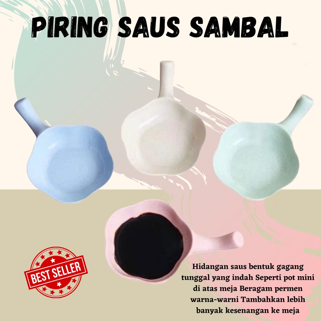 TERLARIS!!! Piring Saus Sambal Kecap Tempat Mangkok Saos Bentuk Bunga Unik