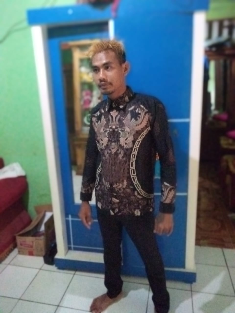 Kemeja Batik Lengan Panjang Size M L Xl Xxl