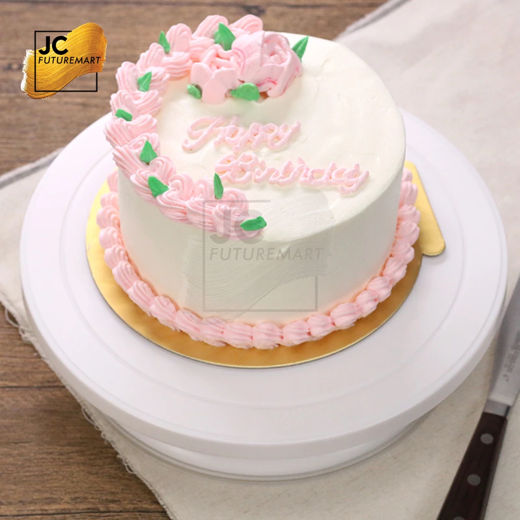 CAKE ROTARY TRAY / CAKE TURNTABLE / ROTATING CAKE STAND - 28CM