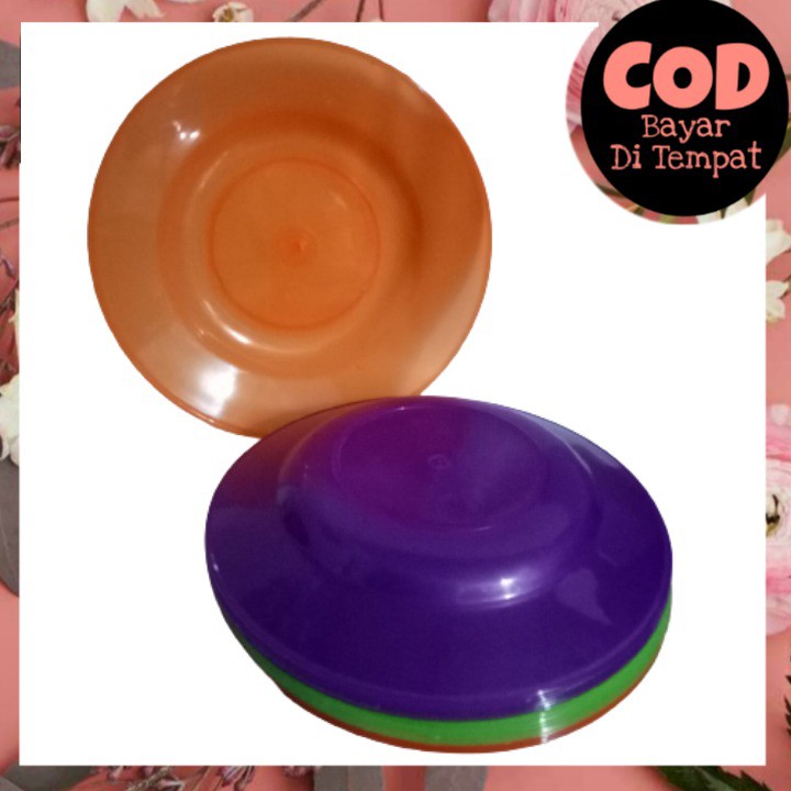 SET ISI 6 PCS PIRING MAKAN PLASTIK PIRING PLASTIK POLOS
